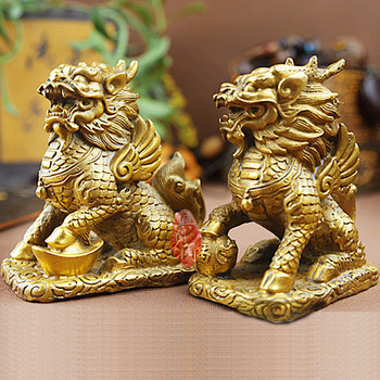 興潤(rùn)閣開(kāi)光純銅麒麟 風(fēng)水饋贈(zèng)與家居美學(xué)的完美交融